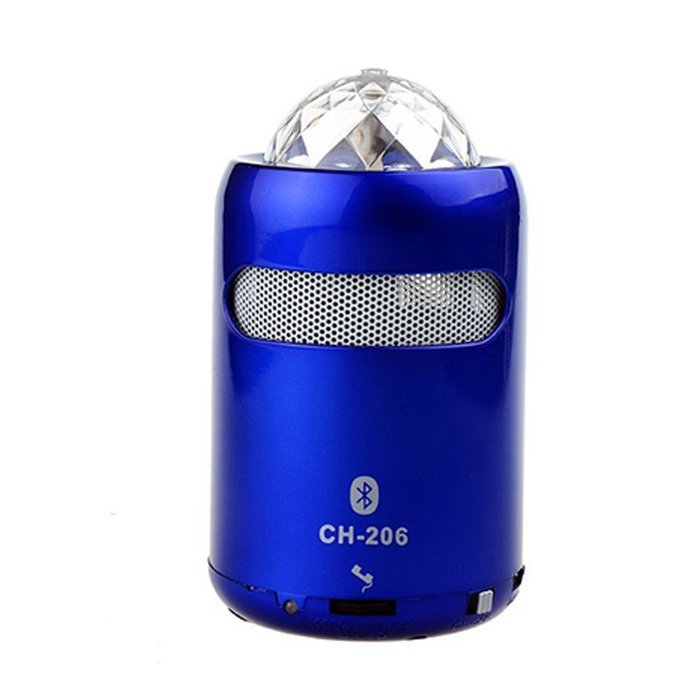 Mirrorball Disco CH-206 Light Portable Bluetooth Speaker by Smartphone - White N7