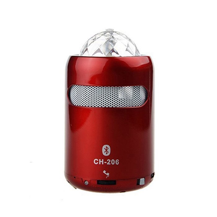 Mirrorball Disco CH-206 Light Portable Bluetooth Speaker by Smartphone - White N8