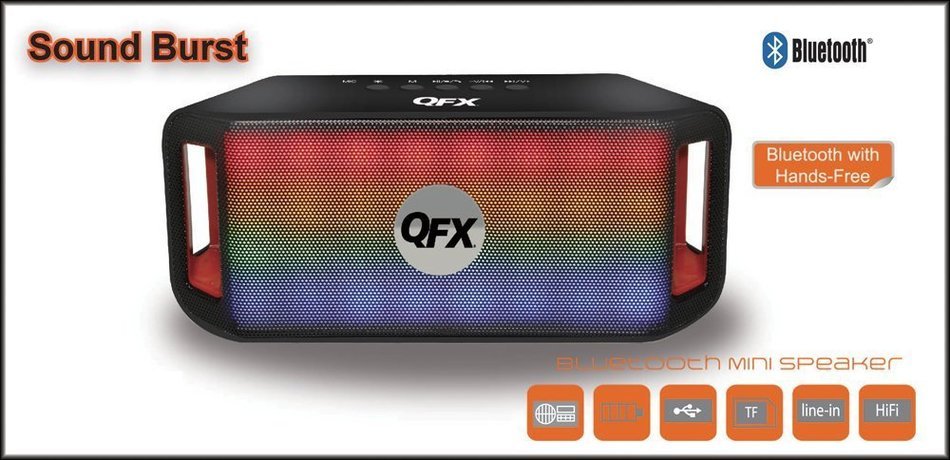 QFX BT-151 Sound Burst Portable Bluetooth Speaker N2