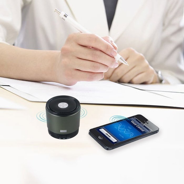 August MS425 Portable Bluetooth Wireless Speaker with Microphone &ndash; Powerful Wireless Speaker and Cell Phone Hands... N16
