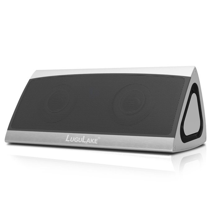LuguLake Triangle 10Watt Dual Driver Portable Bluetooth Speaker Wireless Stereo Speaker w/ Built-in Mic, 10 hour...