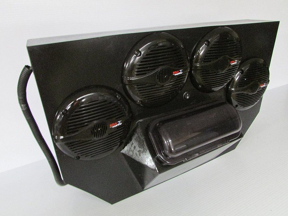 SD 894BBT4B -Polaris RZR 800 & 900 4-seater Stereo System Bluetooth UTV Side by Side (4-5.25" marine speakers) N3
