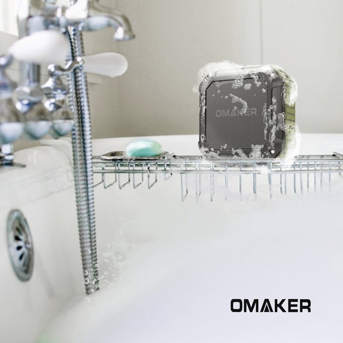 Omaker M4 Portable Bluetooth 4.0 Speaker with 12 Hour Playtime for Outdoors or Shower(Army Green) N6