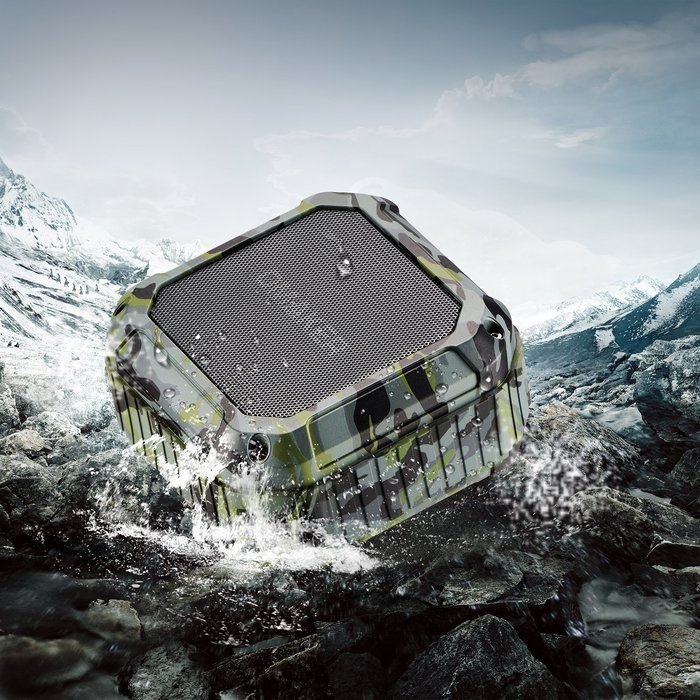 Omaker M4 Portable Bluetooth 4.0 Speaker with 12 Hour Playtime for Outdoors or Shower(Army Green) N24