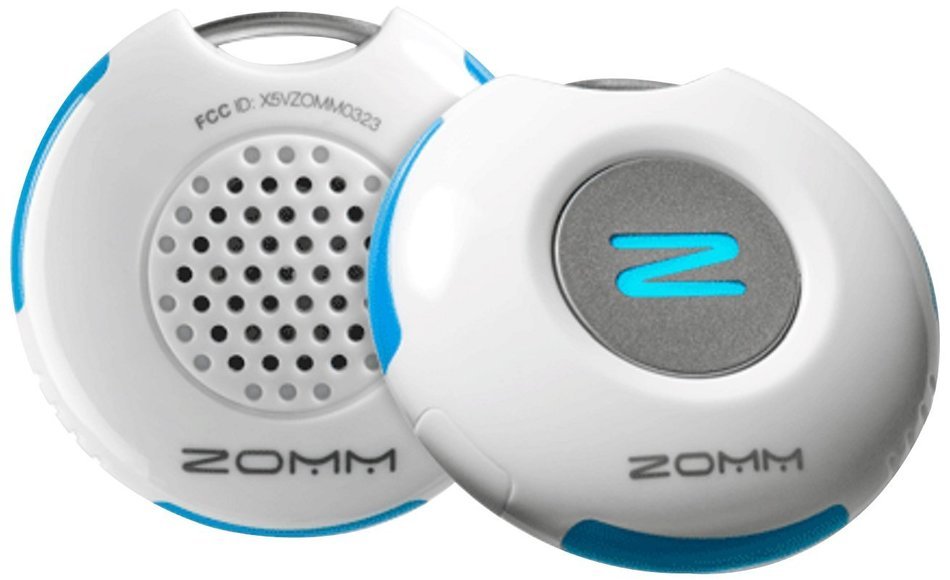 Zomm Wireless Leash for Mobile Phones, Bluetooth Speakerphone, and Personal Safety (White)