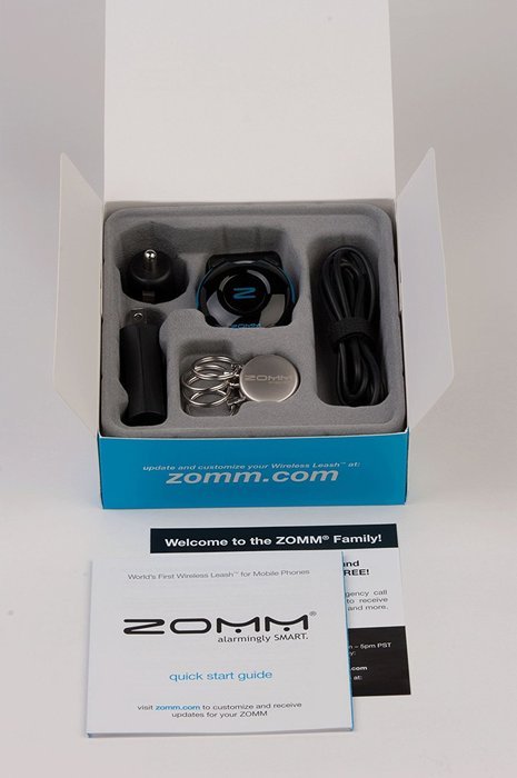Zomm Wireless Leash for Mobile Phones, Bluetooth Speakerphone, and Personal Safety (White) N12