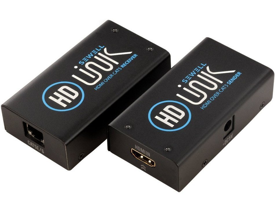 Sewell Direct SW-29969 Over 175ft 1080p HD-Link HDMI Over Single Cat5 Extender