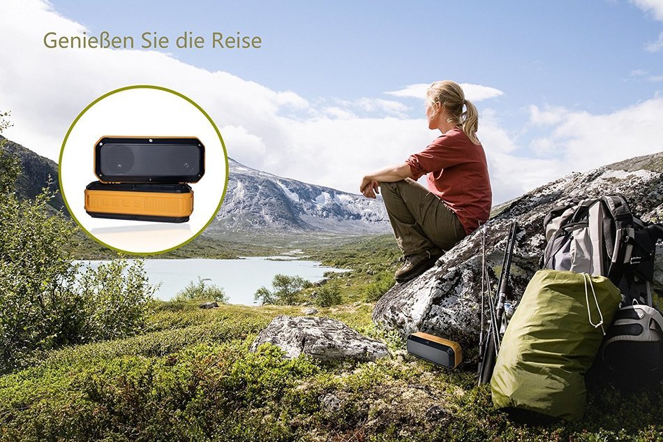 Arespark Shockproof Splashproof Dustproof Wireless Bluetooth Speaker for Biking with NFC and Mic Compatible with... N5
