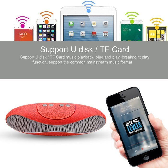 Mini Portable Wireless Bluetooth V3.0+EDR Speaker With Microphone &Bass,45MM Double Horn Double Diaphragm, Support... N10