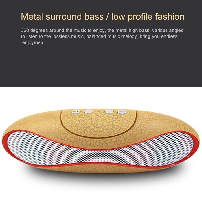 Mini Portable Wireless Bluetooth V3.0+EDR Speaker With Microphone &Bass,45MM Double Horn Double Diaphragm, Support... N26
