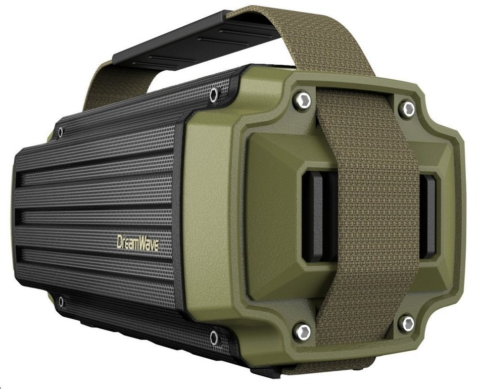 Dreamwave TREMOR Army Green/Black Aluminum Wireless 50W Rugged Outdoor Bluetooth Speaker N2
