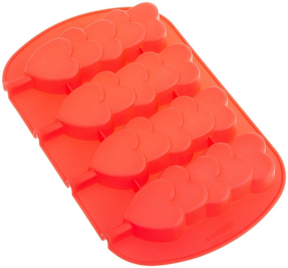 Wilton Ruffled 6 Cavity Silicone Heart Mold Pan N9