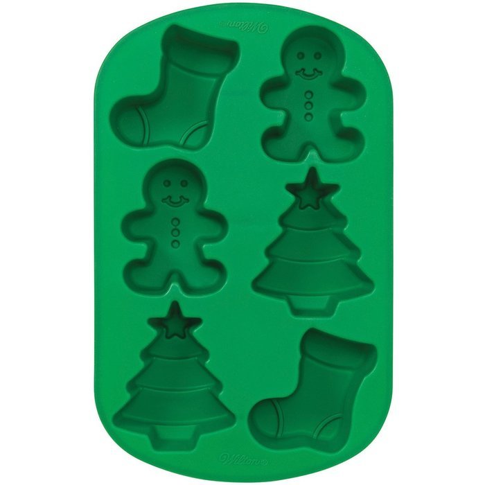 Wilton Ruffled 6 Cavity Silicone Heart Mold Pan N15