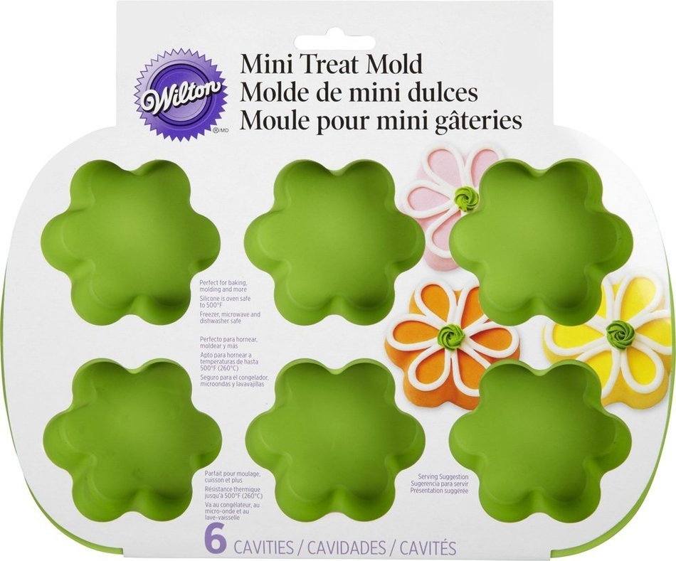 Wilton Ruffled 6 Cavity Silicone Heart Mold Pan N21