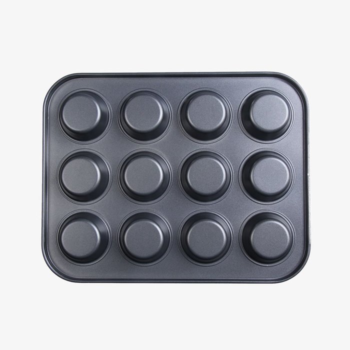 12 Stainless Iron Nonstick Baking Pan Tray Tin Cup Cakes Pudding Muffin Bun 2014 Clearance Sale N2