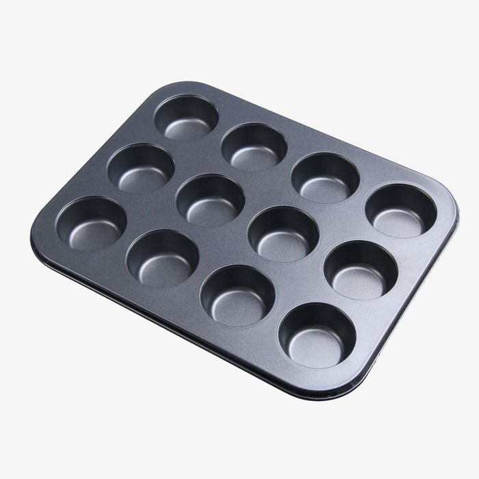 12 Stainless Iron Nonstick Baking Pan Tray Tin Cup Cakes Pudding Muffin Bun 2014 Clearance Sale N3