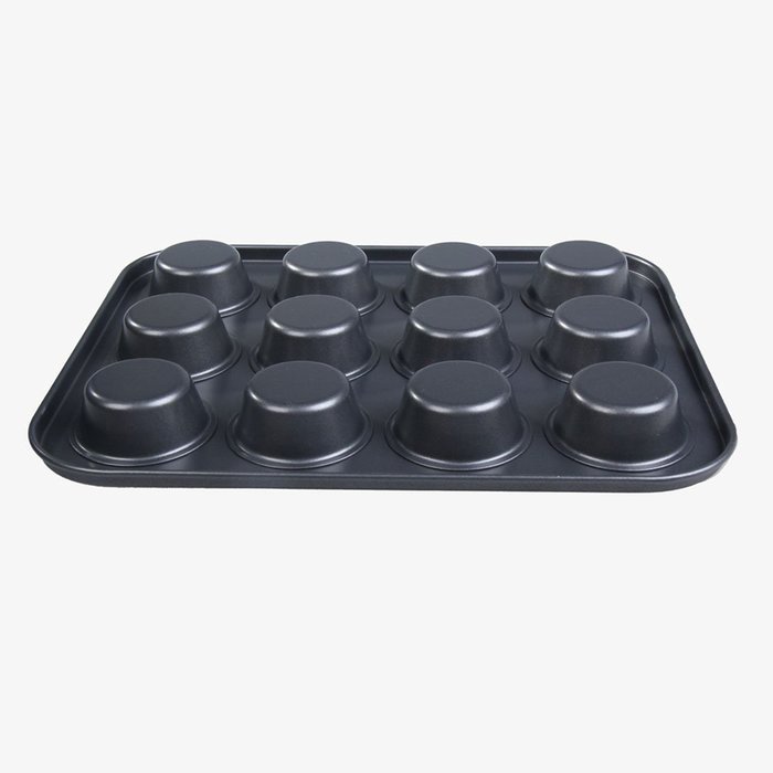 12 Stainless Iron Nonstick Baking Pan Tray Tin Cup Cakes Pudding Muffin Bun 2014 Clearance Sale N4