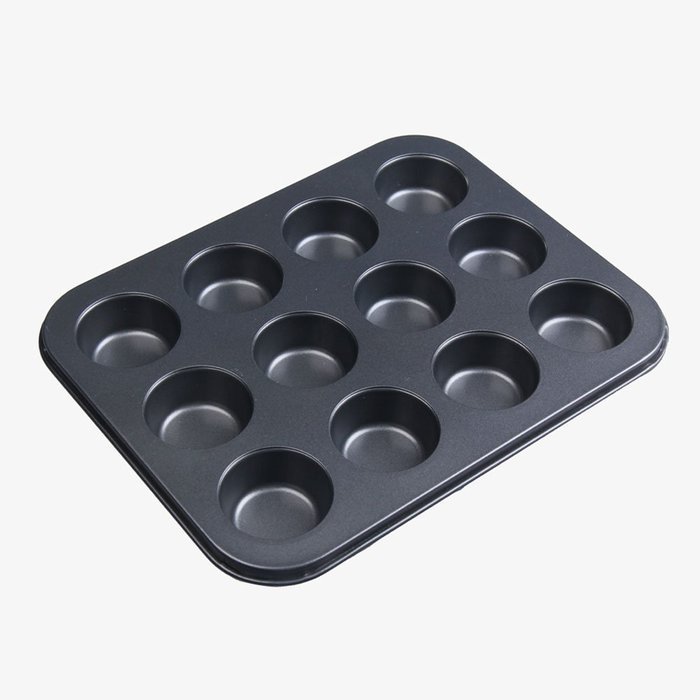 12 Stainless Iron Nonstick Baking Pan Tray Tin Cup Cakes Pudding Muffin Bun 2014 Clearance Sale N5
