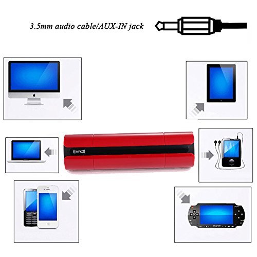 Bluetooth Speaker, Beegu Portable wireless 3D Sound Speaker with NFC, Build-in Mic, LED Display & Touch Screen N5