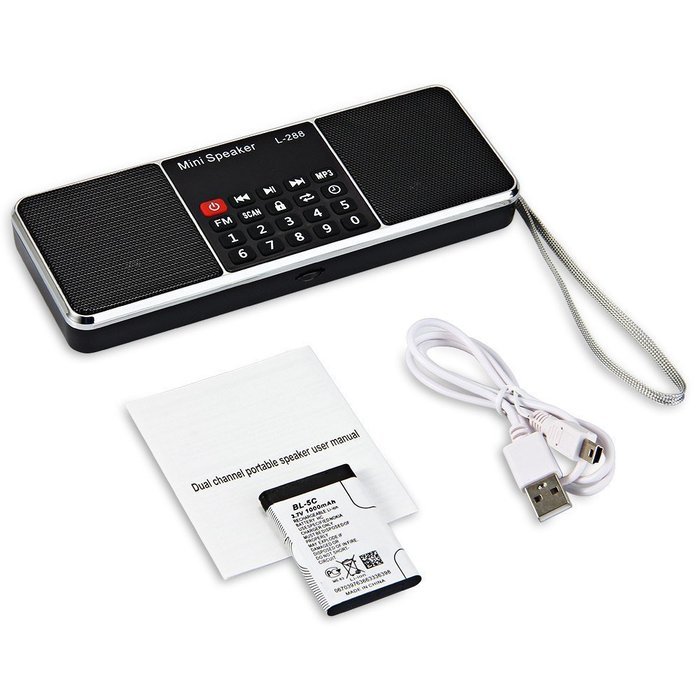 Portable Mutifunctional Bluetooth Dual Channel Digital AM / FM Radio Media Wireless Speaker MP3 Music Player Support... N2