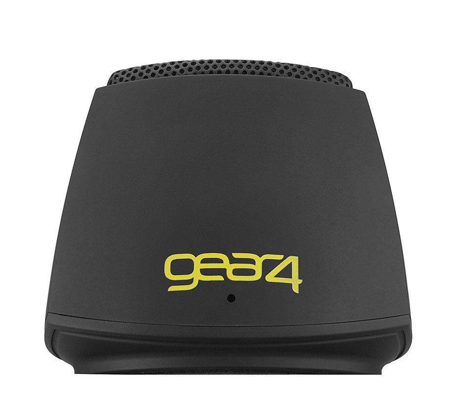 GEAR4 PocketParty Portable Bluetooth Speaker with Contrasting Colored Drivers (Black) N2