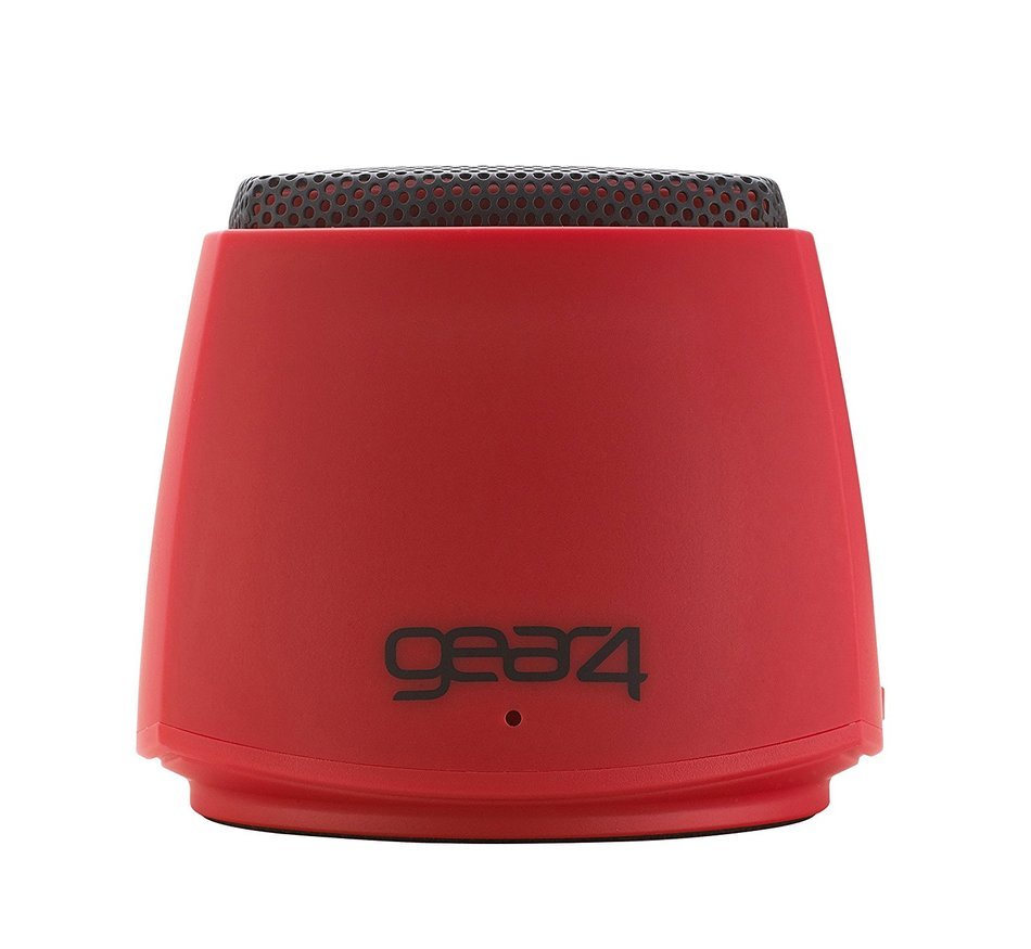 GEAR4 PocketParty Portable Bluetooth Speaker with Contrasting Colored Drivers (Black) N8