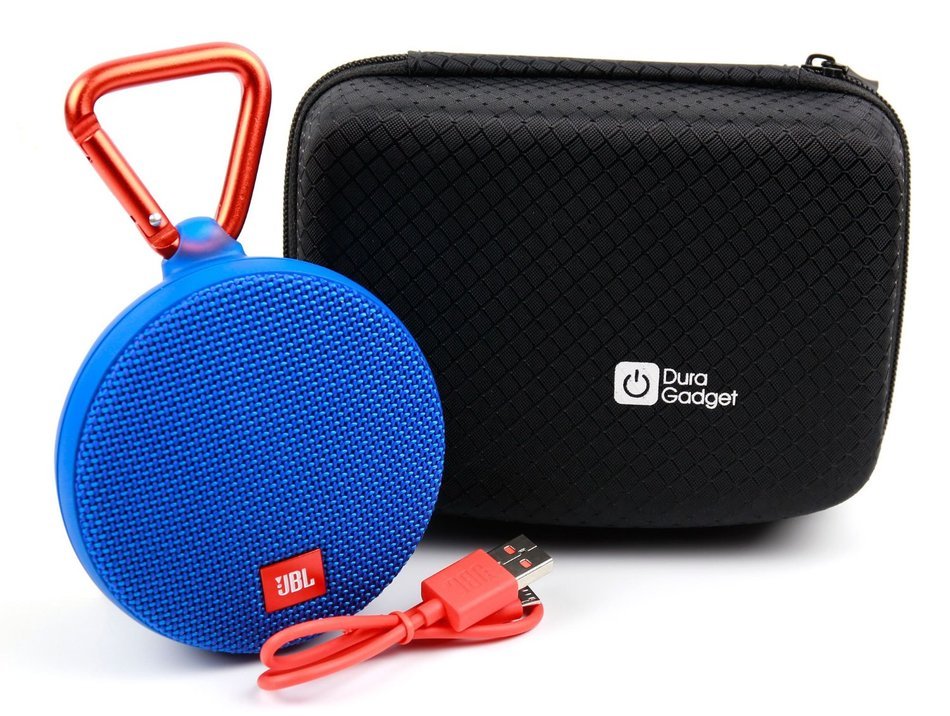 Jet Black Textured Hard EVA Carry Case for the JBL Clip / JBL Clip Plus Portable Speakers - by DURAGADGET