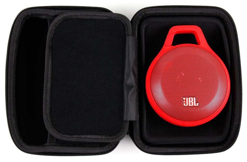 Jet Black Textured Hard EVA Carry Case for the JBL Clip / JBL Clip Plus Portable Speakers - by DURAGADGET N3