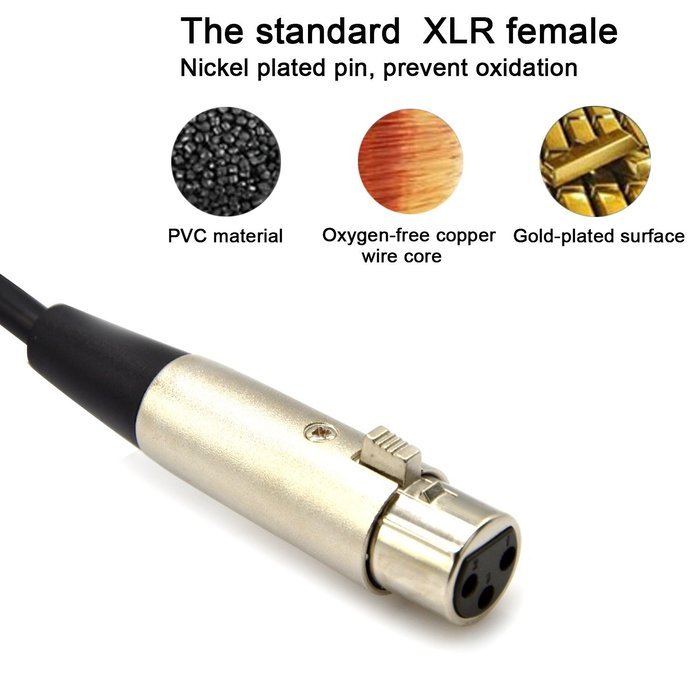 VAlinks USB Male to 3PIN XLR Female Mic Microphone Converter Cable Studio Audio Cable Connector Cords Adapter... N3
