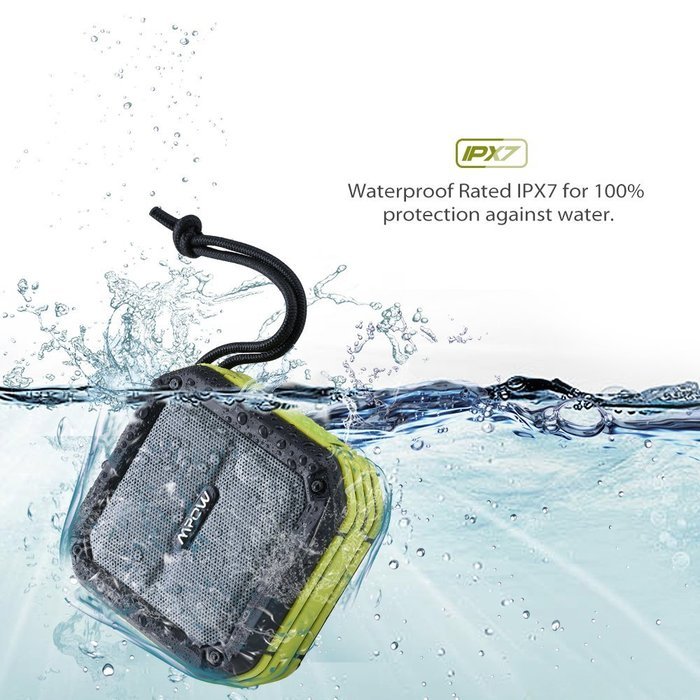 Mpow AquaPro Bluetooth Speaker Portable Waterproof IPX7 Speakers Wireless Outdoors with SOS Emergency Alert N2