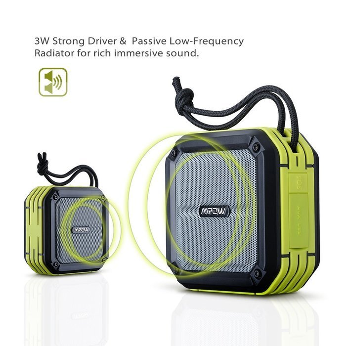 Mpow AquaPro Bluetooth Speaker Portable Waterproof IPX7 Speakers Wireless Outdoors with SOS Emergency Alert N4