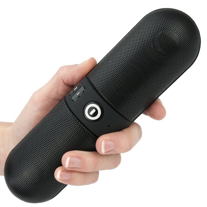 Pill Shape Portable Bluetooth Wireless Speaker with FM Radio, Micro SD, Line In. Built in Microphone, Rechargeable... N3