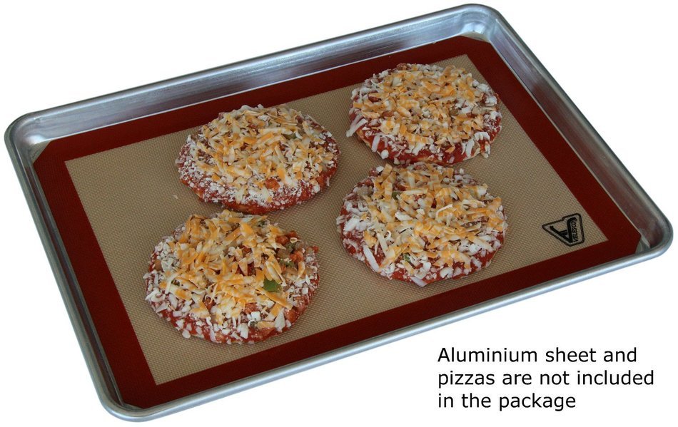 Silicone Baking Mat - Set of 3 Half Sheet (Thick & Large 11 5/8" x 16 1/2") - Non Stick Silicon Liner for Bake... N8