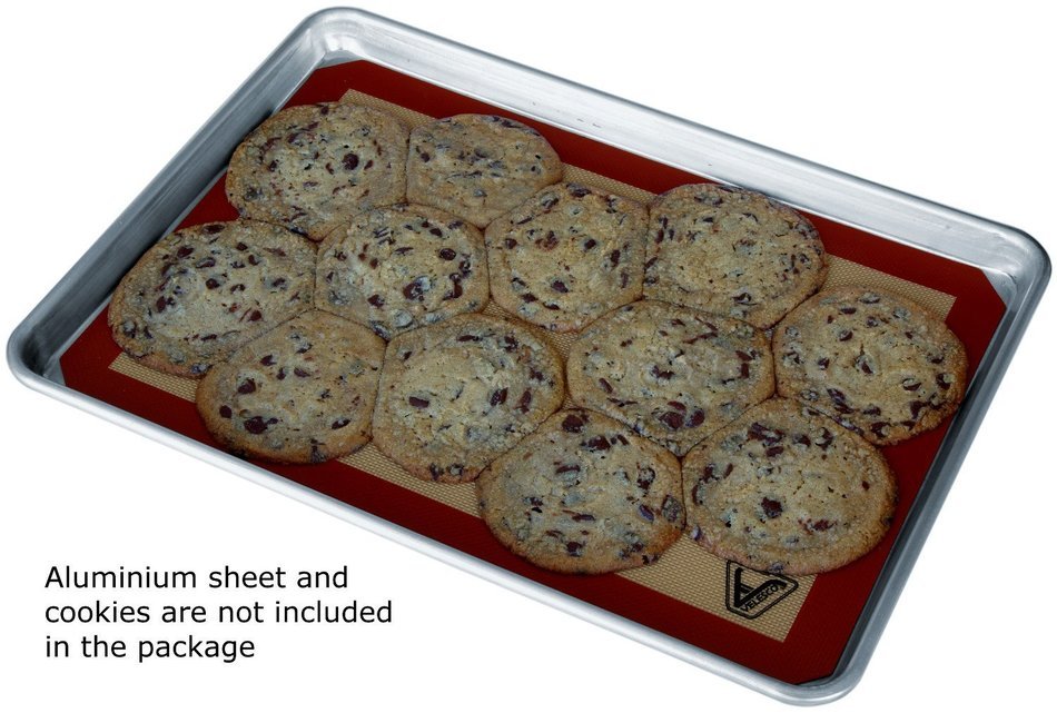 Silicone Baking Mat - Set of 3 Half Sheet (Thick & Large 11 5/8" x 16 1/2") - Non Stick Silicon Liner for Bake... N9