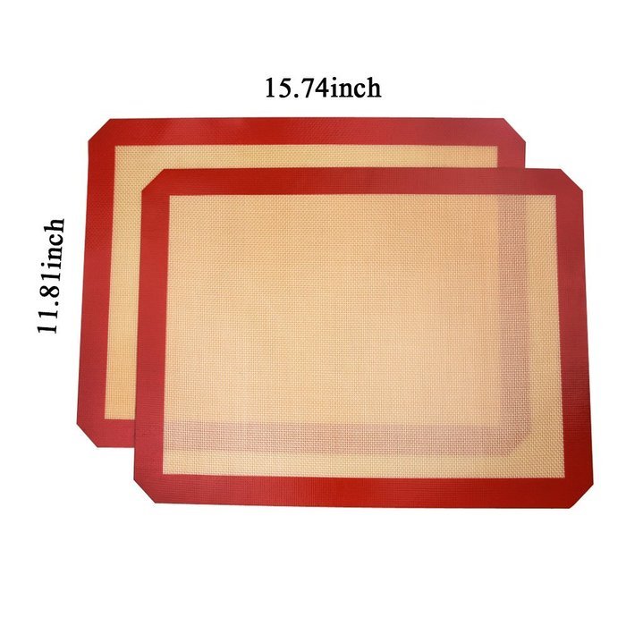 CareU(TM) Non-stick Silicone Baking Mat, Professional Grade Baking Cookie Sheet (2packs)