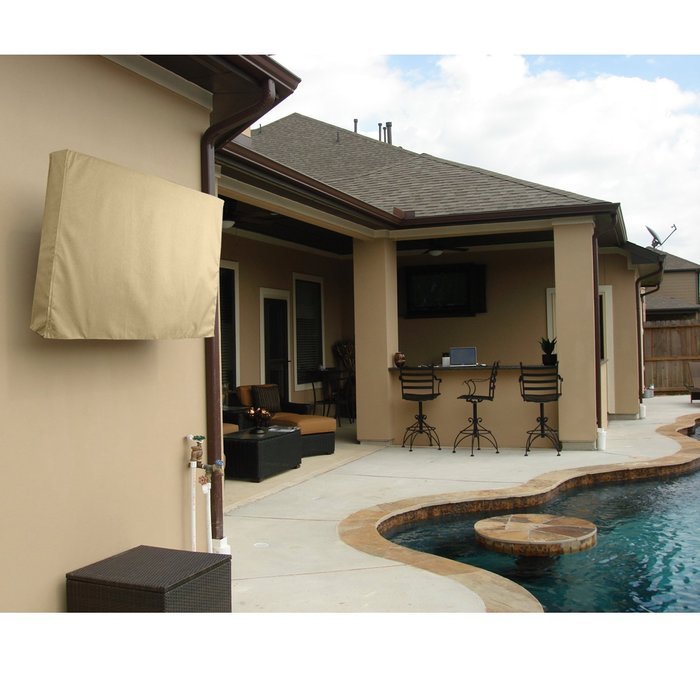 Outdoor TV Cover, Beige Weatherproof Universal Protector for 55'' - 58'' TVs N2