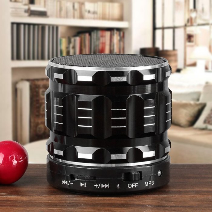 Portable Bluetooth 3.0 Speakers，Metal Steel Stereo Speaker with Fm Radio Support TF/Micro SD Card for Iphone/iPad...