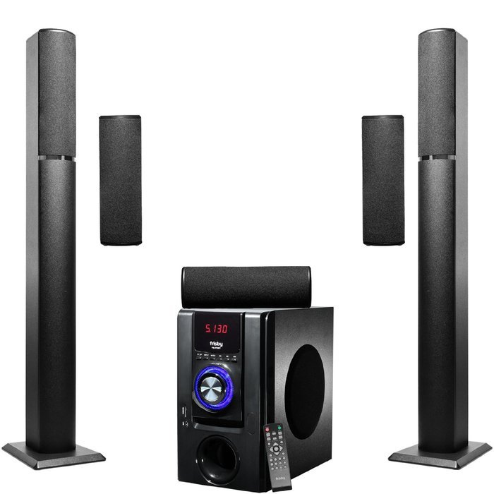 Frisby FS-6700BT 5.1 Surround Sound Tower Home Theater Speakers System with Bluetooth USB/SD and Remote