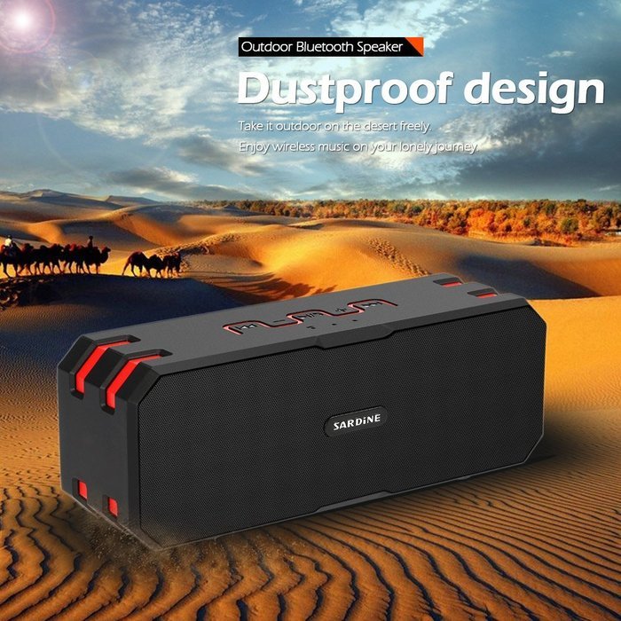 Docooler SARDiNE F4 Waterproof Dustproof IP65 Wireless Bluetooth Outdoor Speaker AUX-IN TF Card Hands-free with... N4