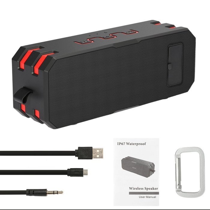 Docooler SARDiNE F4 Waterproof Dustproof IP65 Wireless Bluetooth Outdoor Speaker AUX-IN TF Card Hands-free with... N9