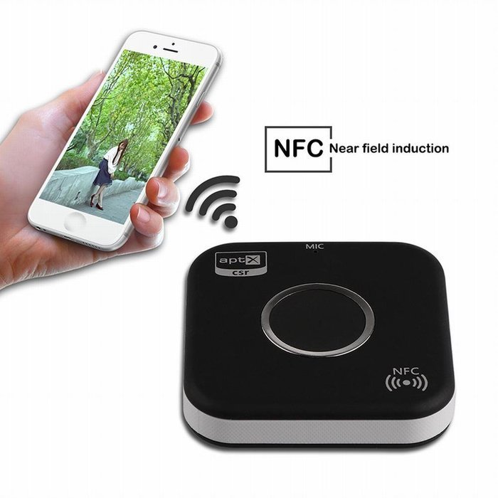 Powstro Wireless 4.1 Audio Receiver Adapter, NFC-Enabled Hands-free Bluetooth Receiver for Speaker Car Music Stereo... N5