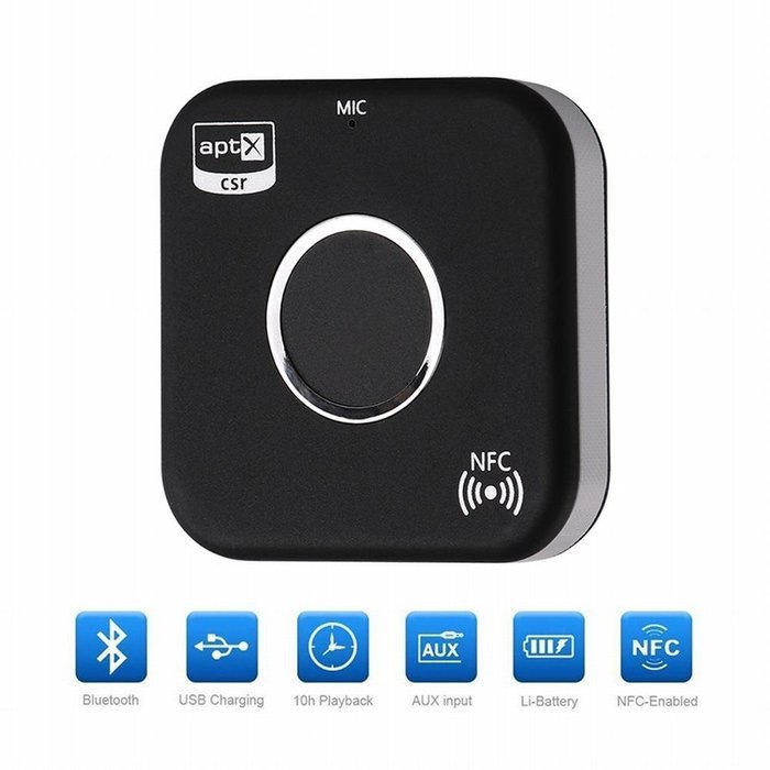 Powstro Wireless 4.1 Audio Receiver Adapter, NFC-Enabled Hands-free Bluetooth Receiver for Speaker Car Music Stereo... N7