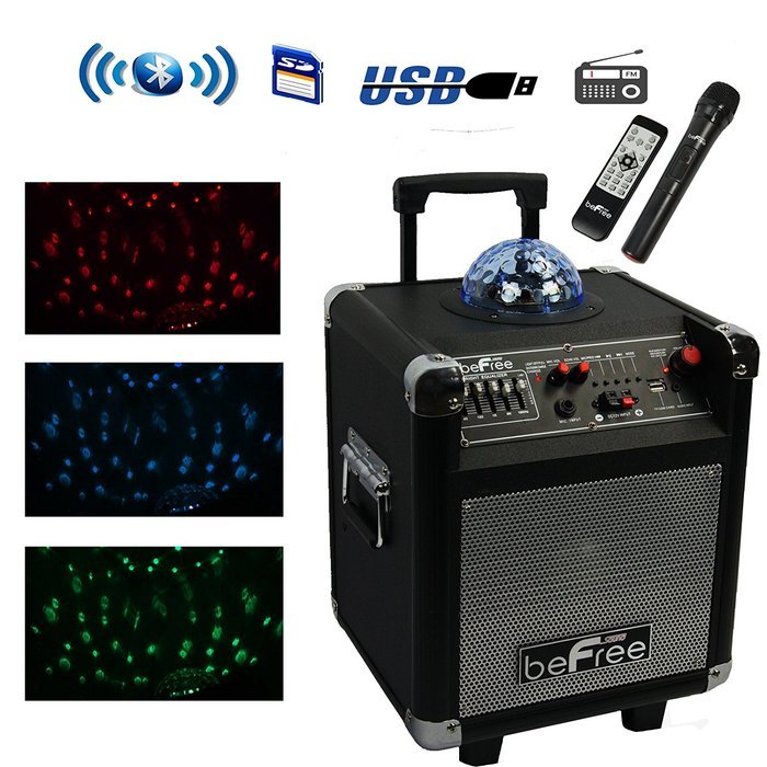 beFree Sound Projection Party Light Dome 6.5 Inch Subwoofer Bluetooth Portable Party Speaker with USB/ SD Input...
