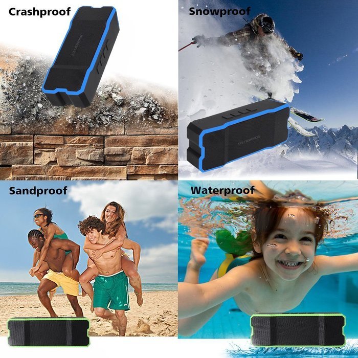 [Waterproof IPX7] BOOMER VIVI Outdoor Portable Wireless Bluetooth V4.0 Speakers With 10W Bass, Stereo Pairing,... N5