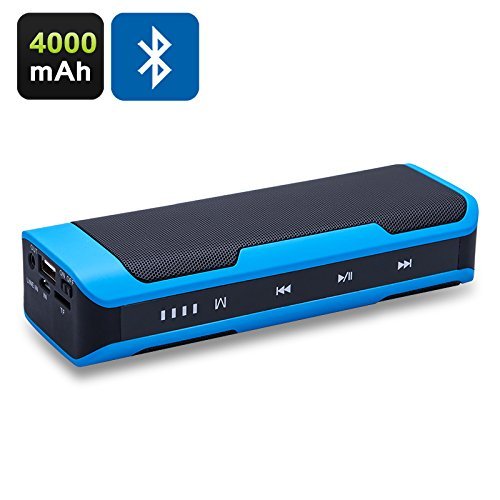 Portable Bluetooth Speaker - 4000mAh Power Bank, FM Radio, Support Hands-free, Micro SD Card Port, Touch Control