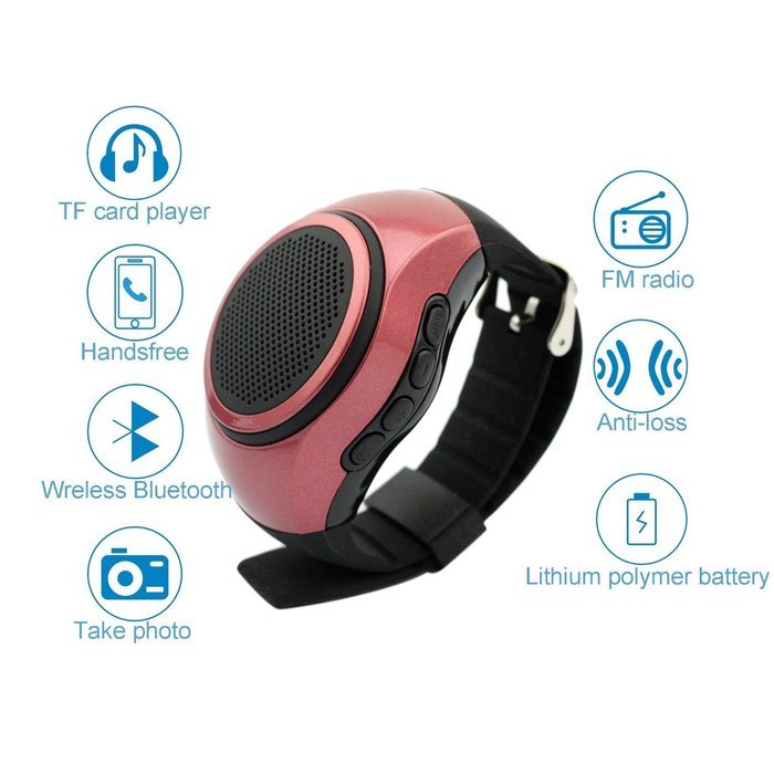 TAKSONPortable Sport Music Watch, Bluetooth Speaker Watch With FM, MP3 Player, Handsfree Call,TFCard,Selfie,phone... N3