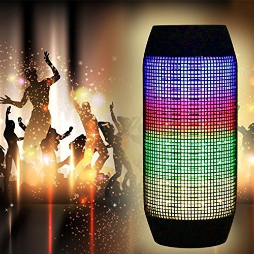 Digi4U Flash Led Light Portable Bluetooth Wireless Rechargeable Speaker Black