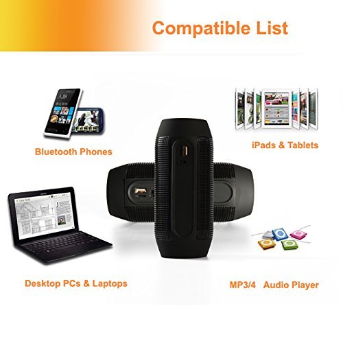 Digi4U Flash Led Light Portable Bluetooth Wireless Rechargeable Speaker Black N2