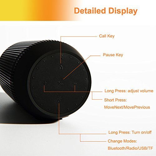 Digi4U Flash Led Light Portable Bluetooth Wireless Rechargeable Speaker Black N3