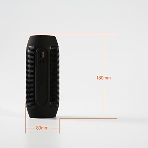 Digi4U Flash Led Light Portable Bluetooth Wireless Rechargeable Speaker Black N4